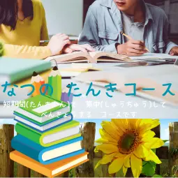 なつの　たんきしゅうちゅう　コース　にほんごHACHI